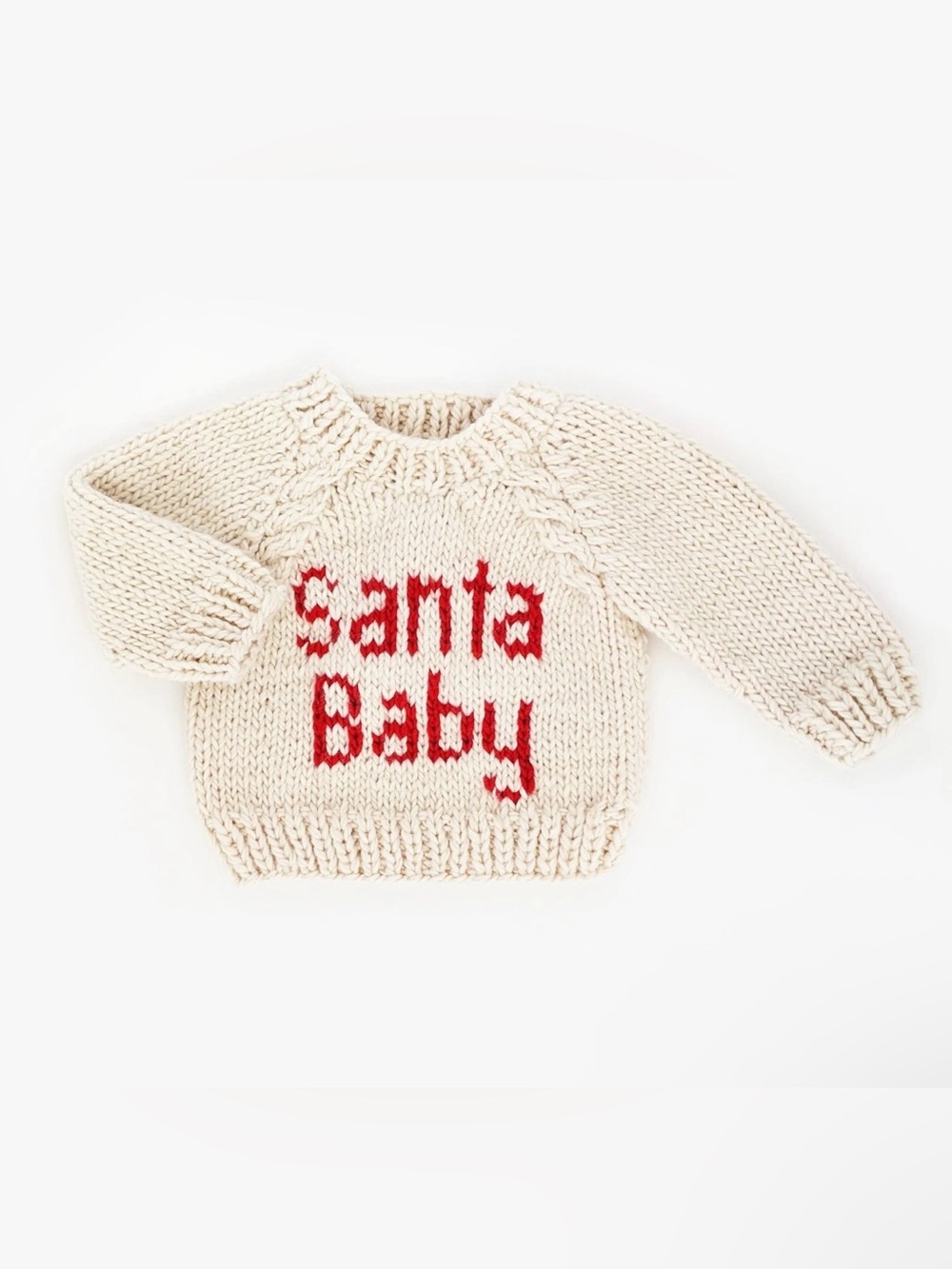 Huggalugs Baby Unisex “Santa Baby” Crew Neck Sweater - Size 0-6M